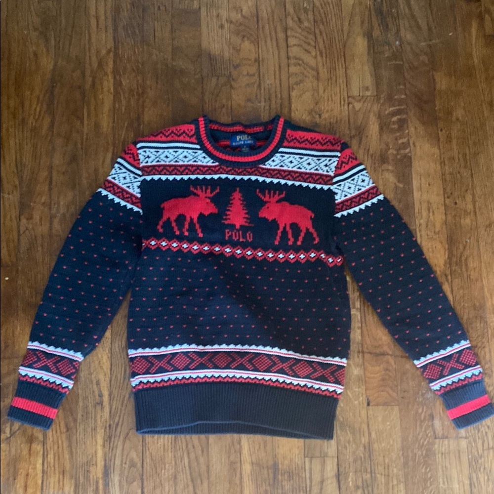 Men's Black and Red Sweater